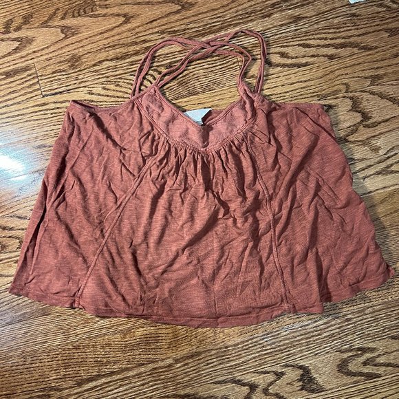Burnt Orange strappy tank top - Picture 4 of 6